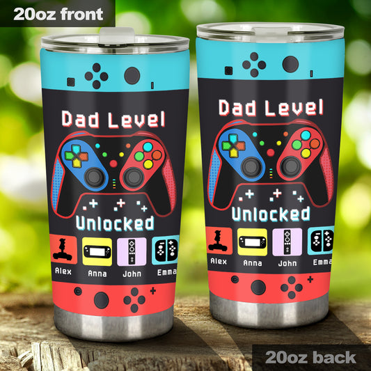 Gamer Dad Like A Regular Dad But Way Cooler - Video Game gift for dad, Gamer - Personalized Tumbler