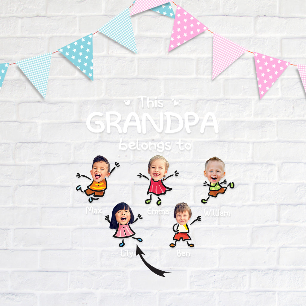This Grandpa Belongs To - Personalized Grandpa Decal Full
