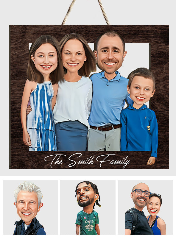 Our Family - Personalized Family Custom Shaped Wood Sign