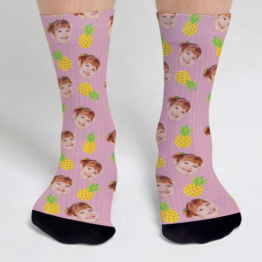 Funny Icon Pattern - Personalized granddaughter Socks