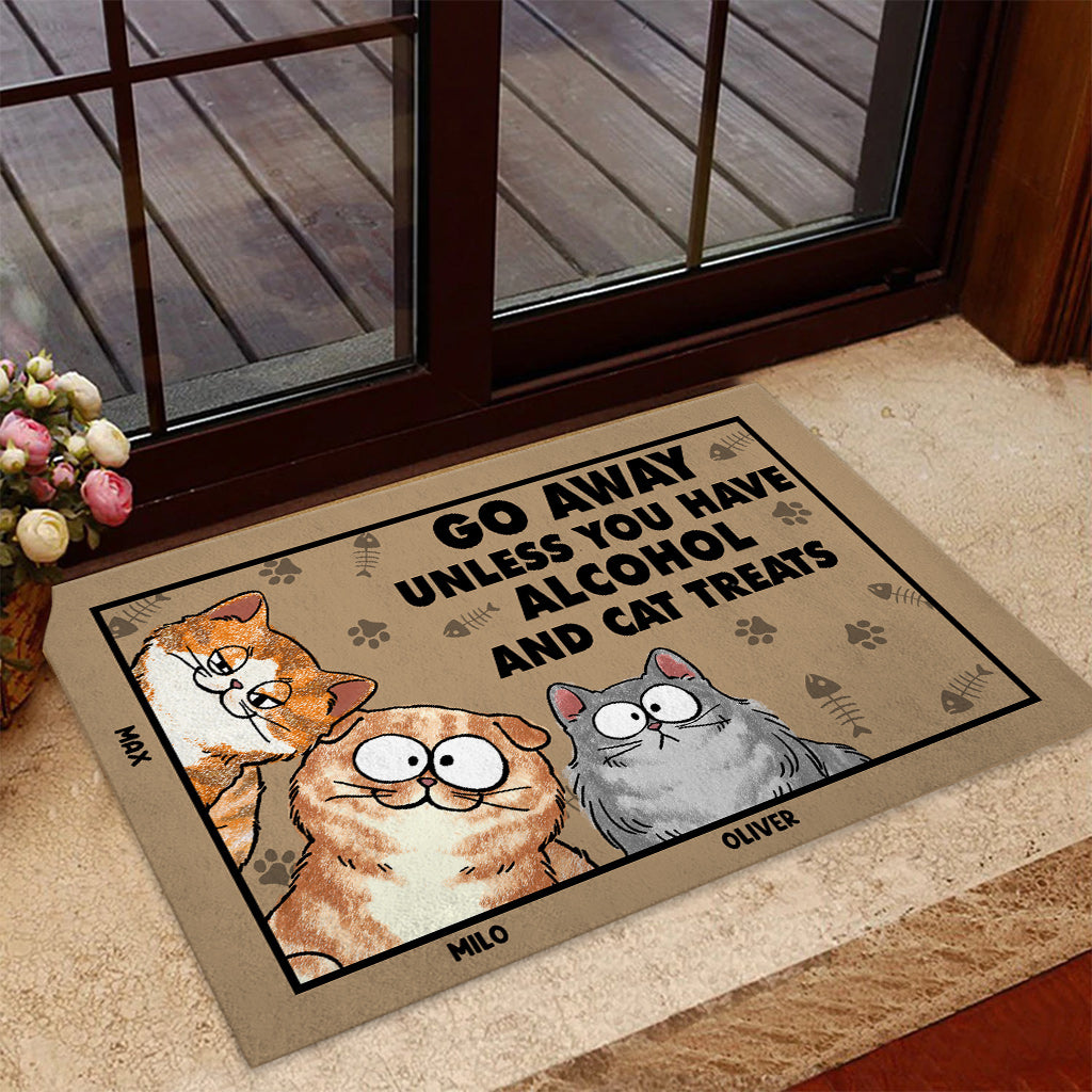 Go Away Unless You Have - Personalized Cat Doormat