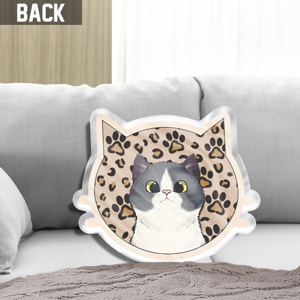 Reserved For The Cat - Personalized Cat Shaped Pillow