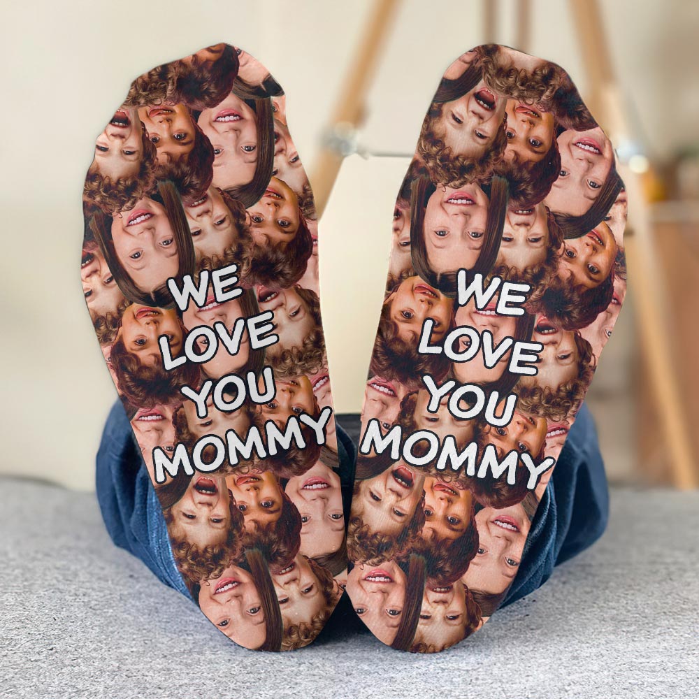 Love You Dad - Gift for dad, grandma, grandpa, mom, uncle, aunt, brother, sister, son, daughter, granddaughter, grandson, husband, wife, boyfriend, girlfriend - Personalized Socks
