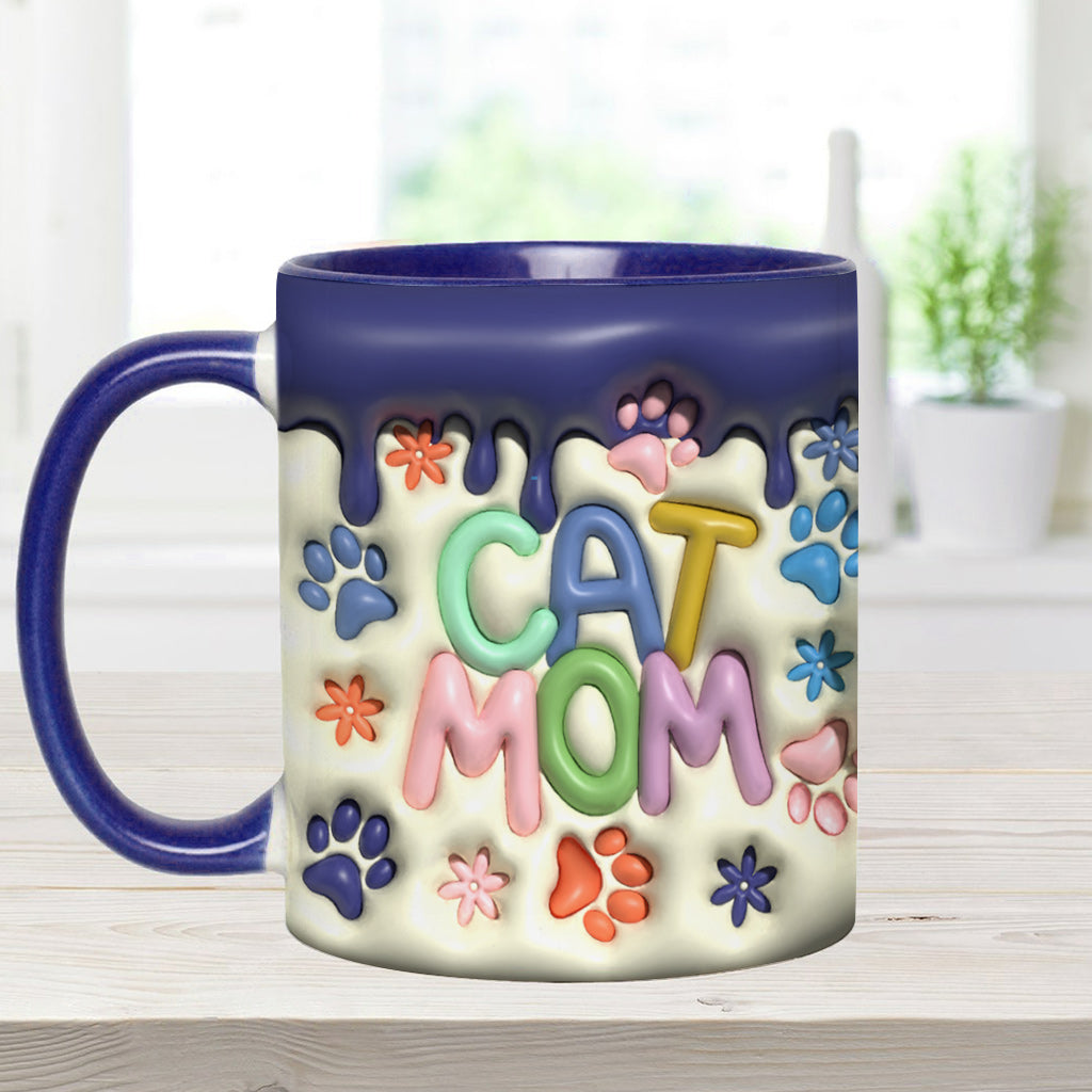 Dog Mom Cat Mom Dog Dad Cat Dad - Personalized Dog Accent Mug