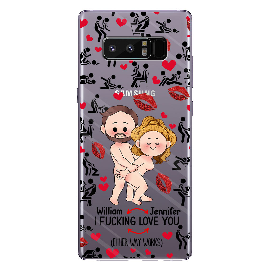 I Love You - gift for husband, wife, boyfriend, girlfriend - Personalized Clear Phone Case