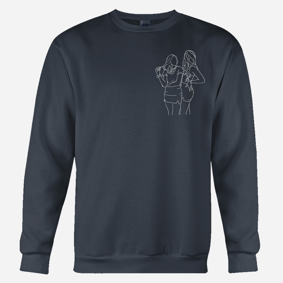 Custom Line Art - Personalized Daughter Embroidered Sweater