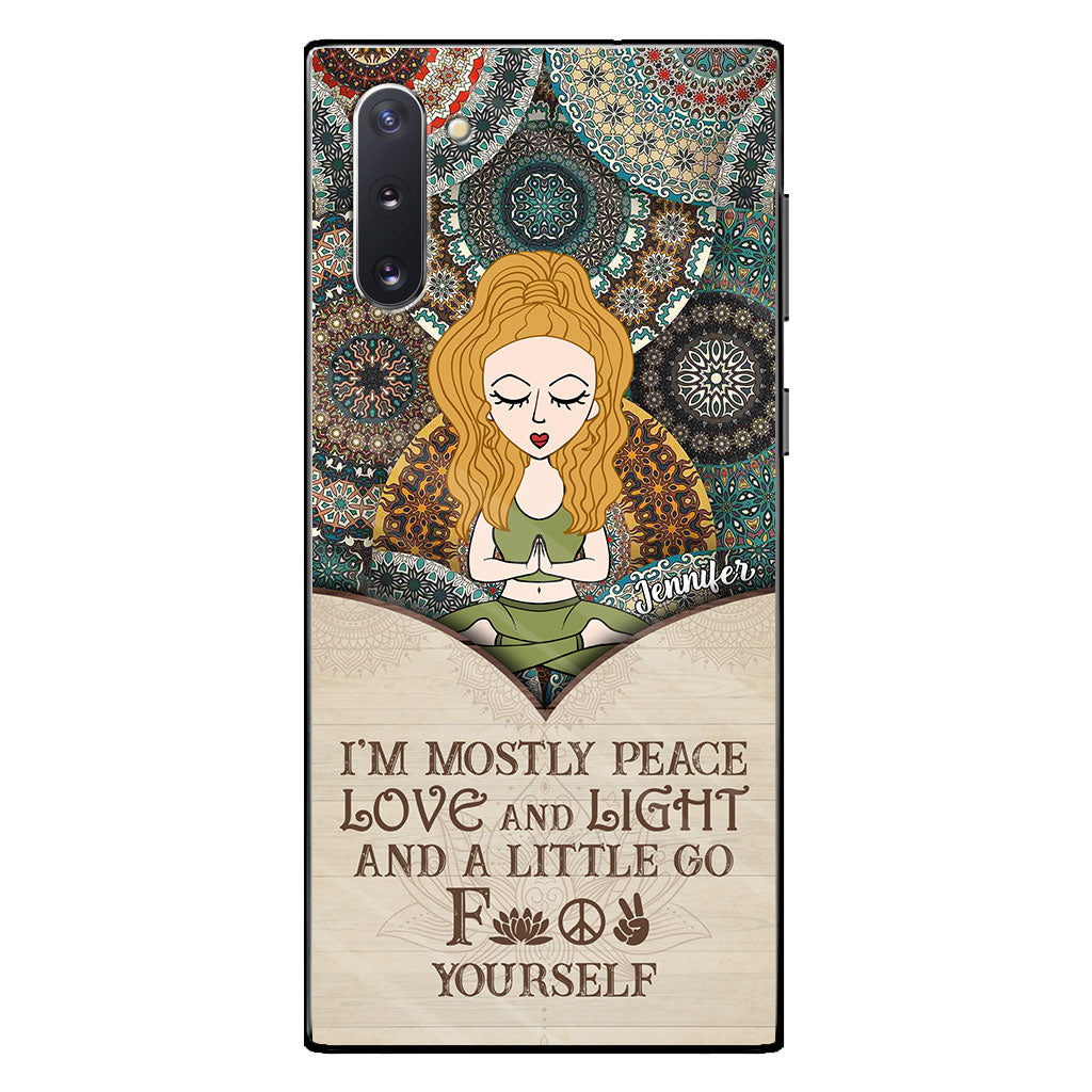 I'm Mostly Peace - Personalized Yoga Phone Case