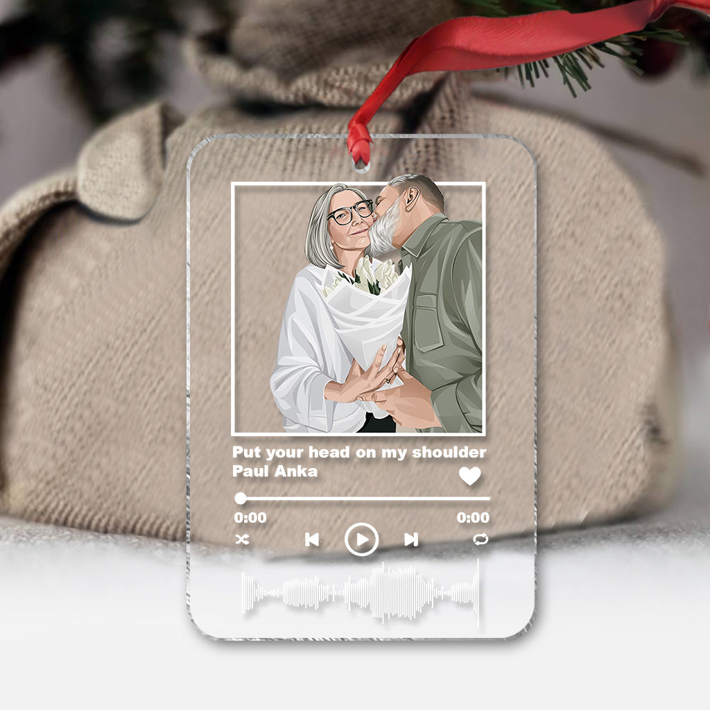 Our Favorite Song - gift for husband, wife - Personalized Transparent Ornament