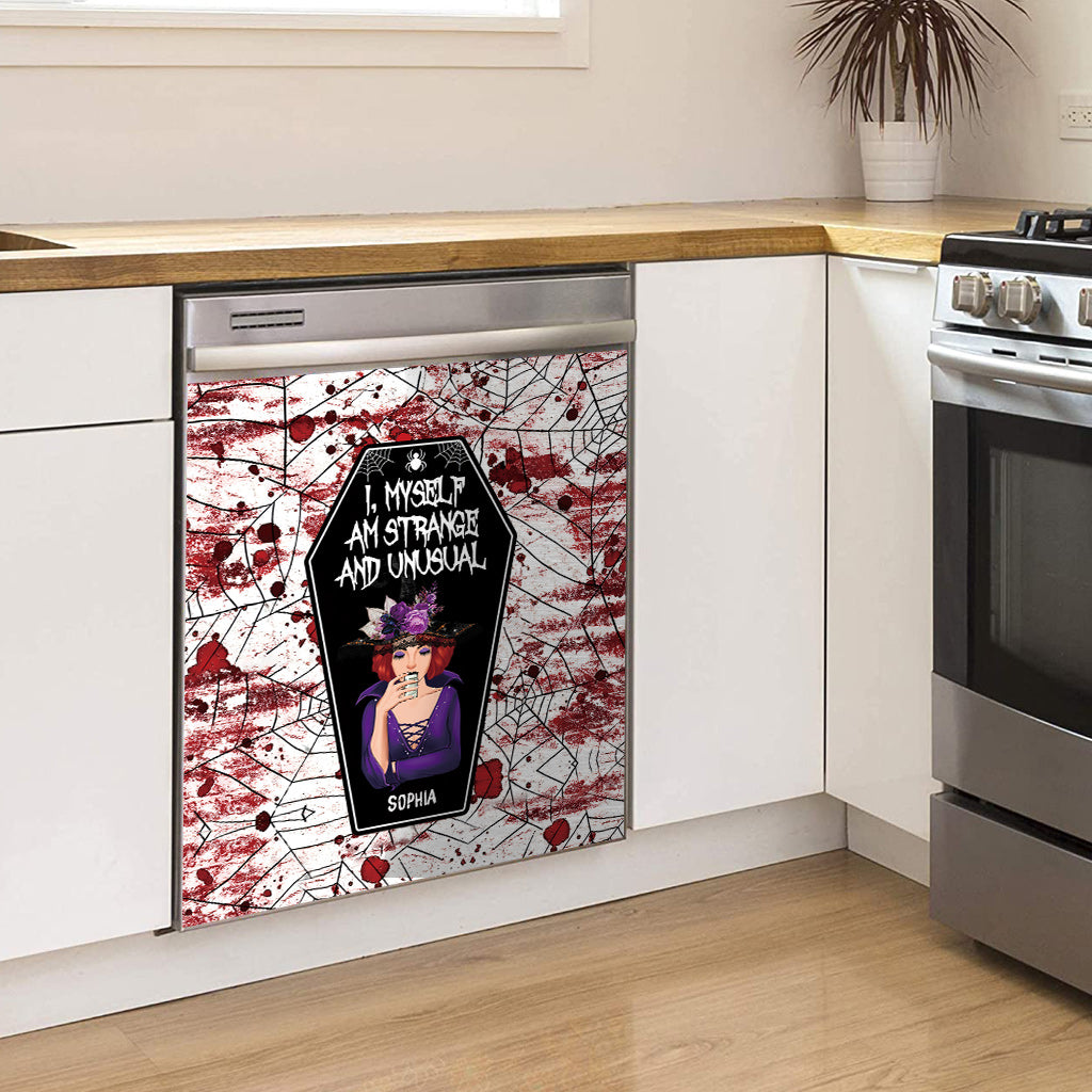 I Myself Am Strange and Unusual - Personalized Witch Dishwasher Cover