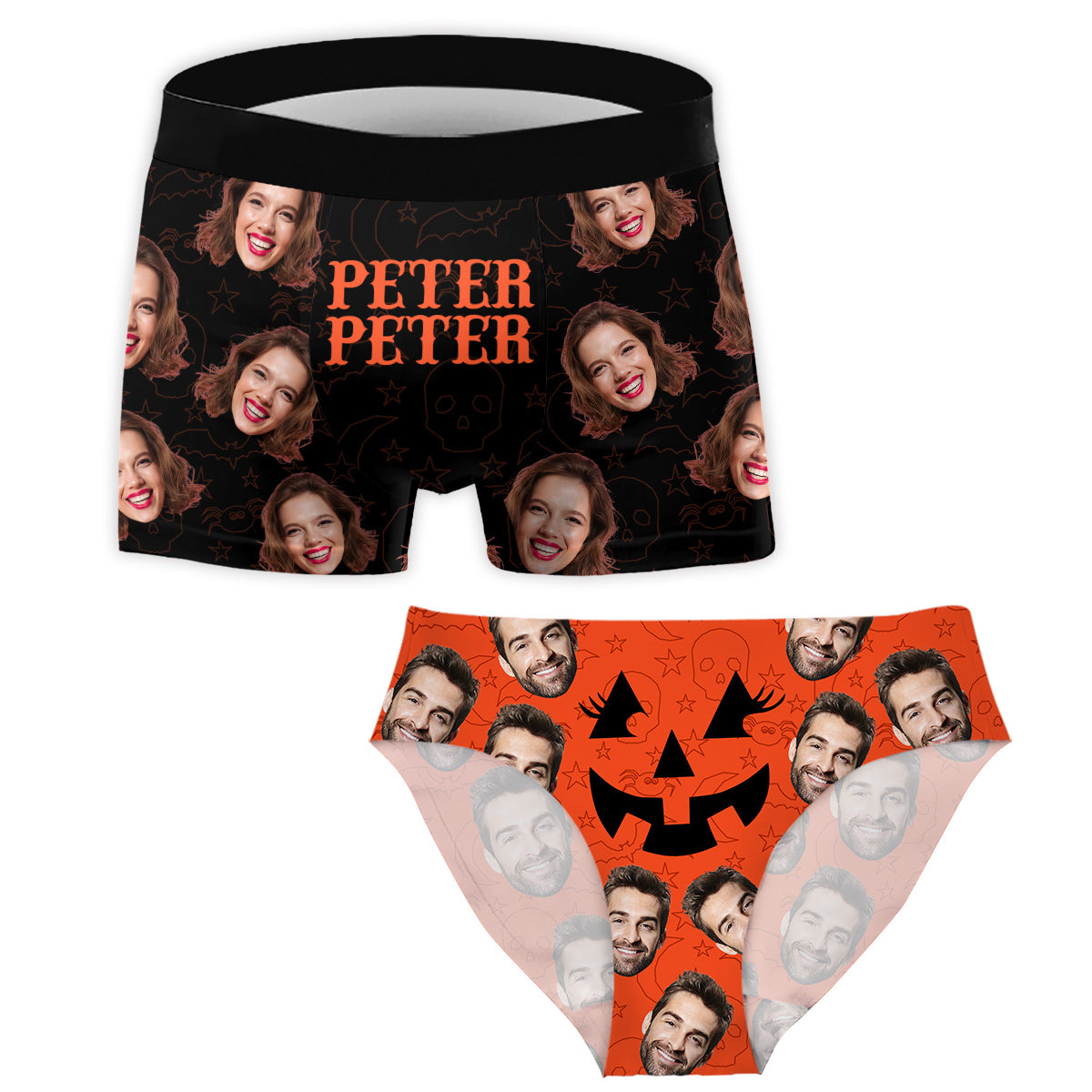 Peter Peter - Personalized Couple Women Briefs & Men Boxer Briefs