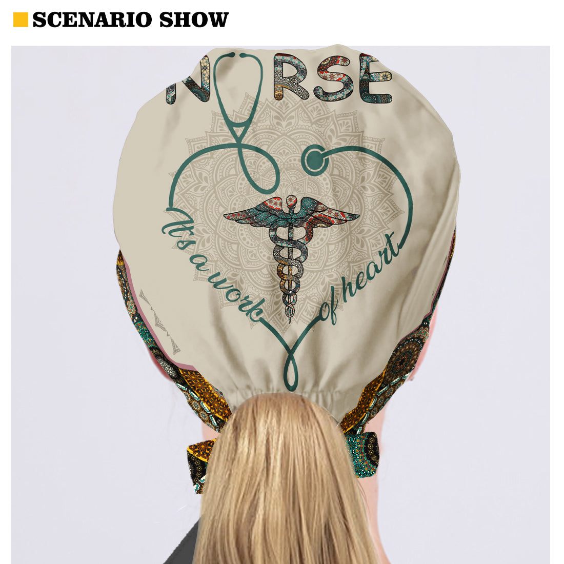 It's A Work Of Heart - Personalized Nurse Scrub Cap