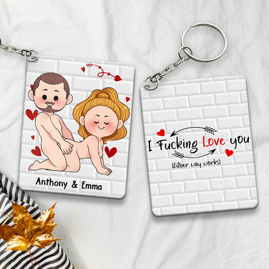 I Just Want You To Be Happy - Couple gift for husband, wife, boyfriend, girlfriend - Personalized Keychain