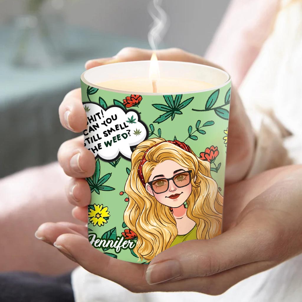 Could Be Make Up Could Be Weed - Personalized Weed Candle With Wooden Lid