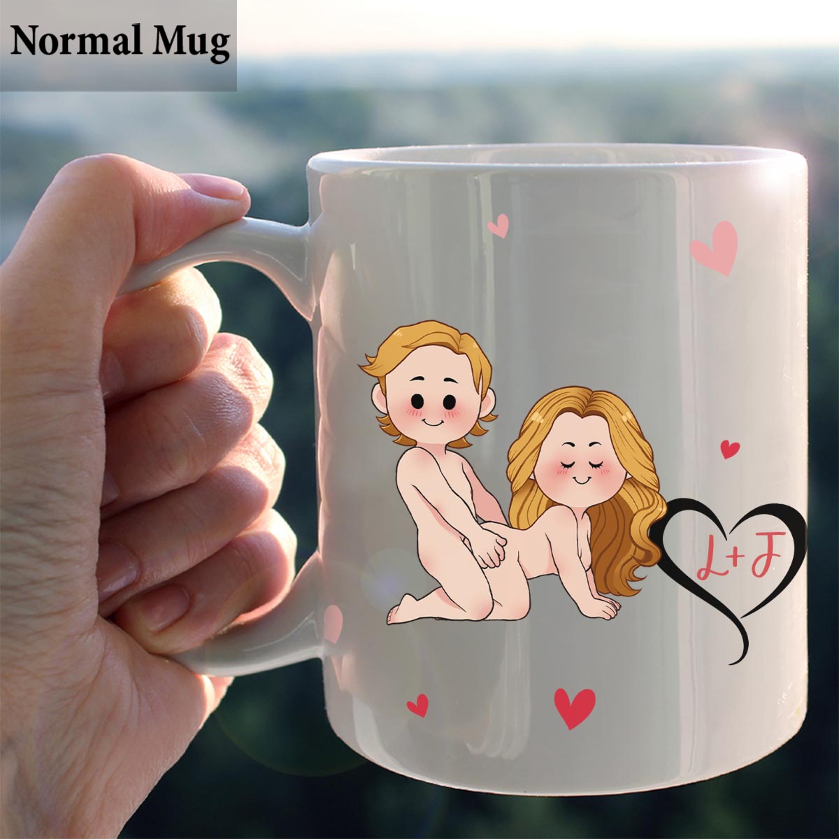 I Like His Beard I Like Her Butt - Personalized Couple Mug