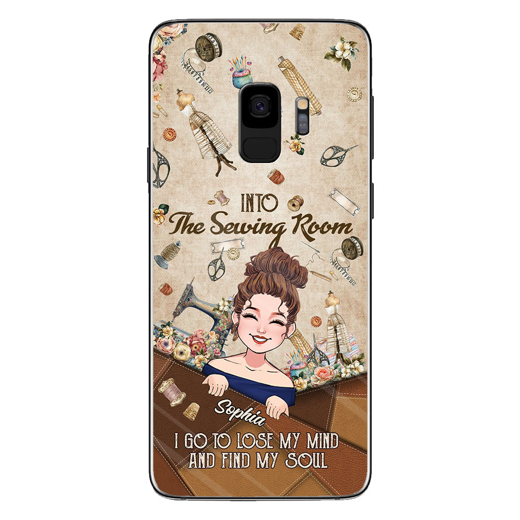 And Into The Sewing Room I Go - Personalized Sewing Phone Case