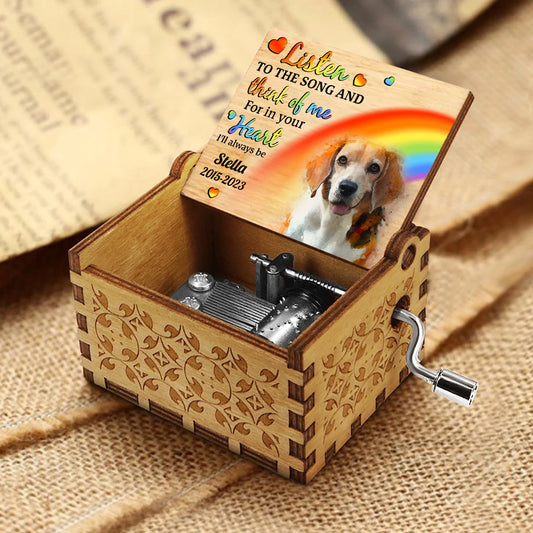 Listen To The Song - Personalized Dog Hand Crank Music Box