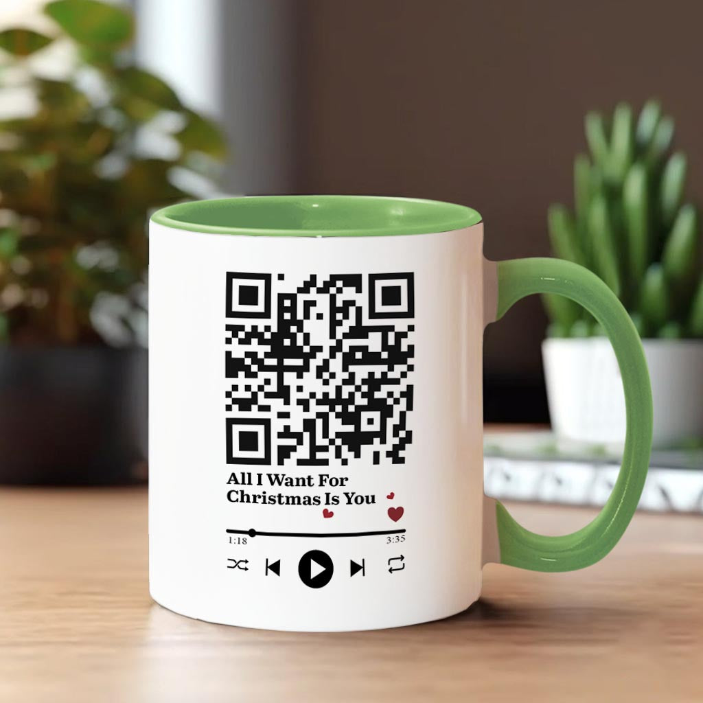 All I Want For Christmas Is You - Personalized Couple Accent Mug