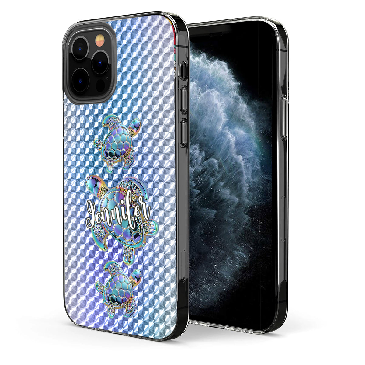 Salty Lil Beach - Personalized Turtle Clear Phone Case