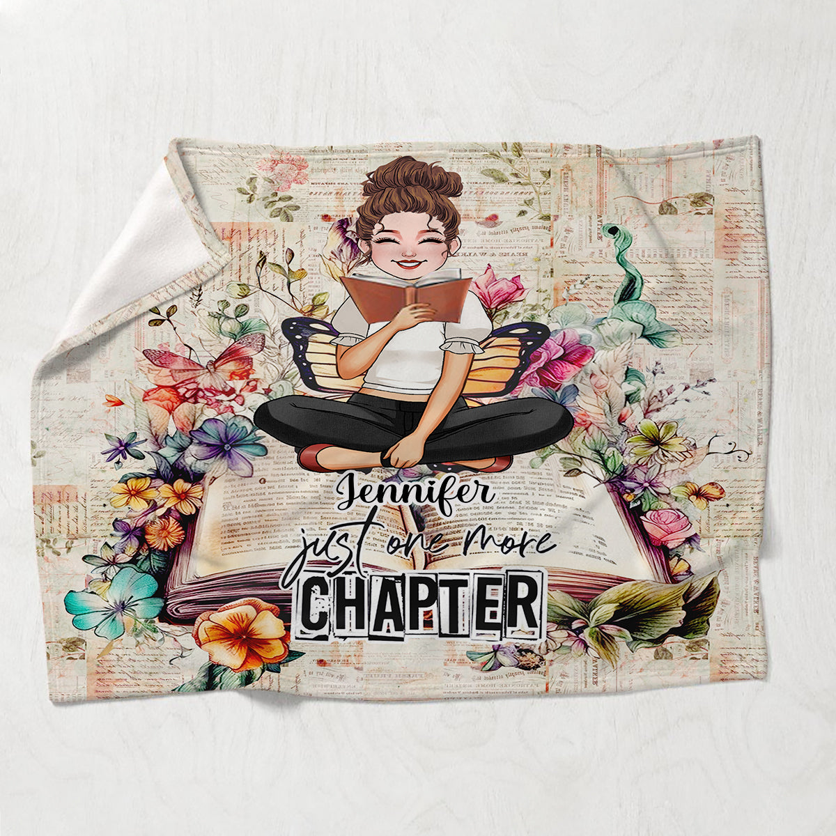 Just One More Chapter - Personalized Book Blanket