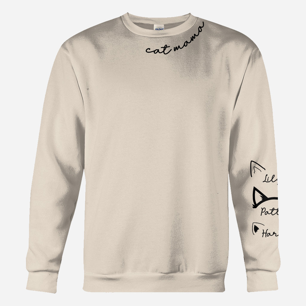 Cat Mom - Personalized Cat All Over Shirt