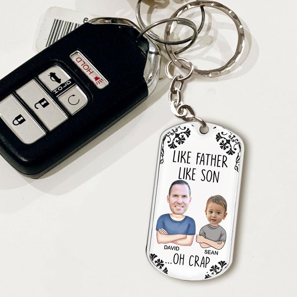 Like Father Like Daughter - Personalized Father Stainless Steel Keychain