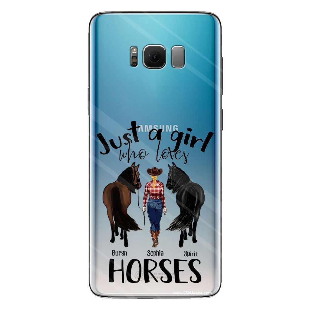 Just A Girl Who Loves Horses - Personalized Horse Clear Phone Case