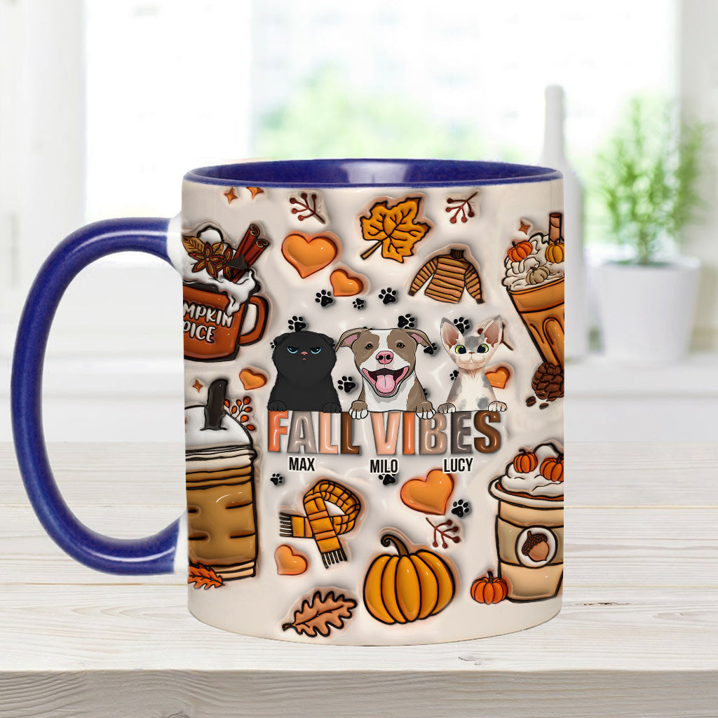 Fall Vibes - Gift for dog lovers - Personalized Accent Mug