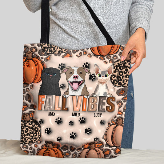 Fall Vibes - Gift for dog lovers - Personalized Tote Bag