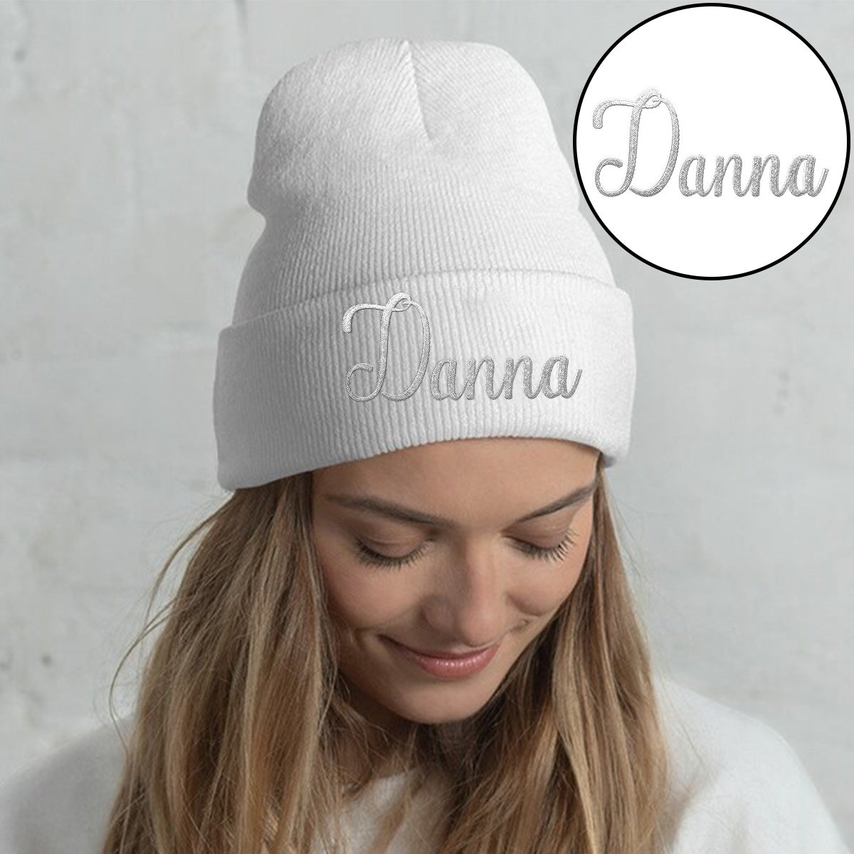 Custom Name - Personalized Step Mom Embroidered Beanie