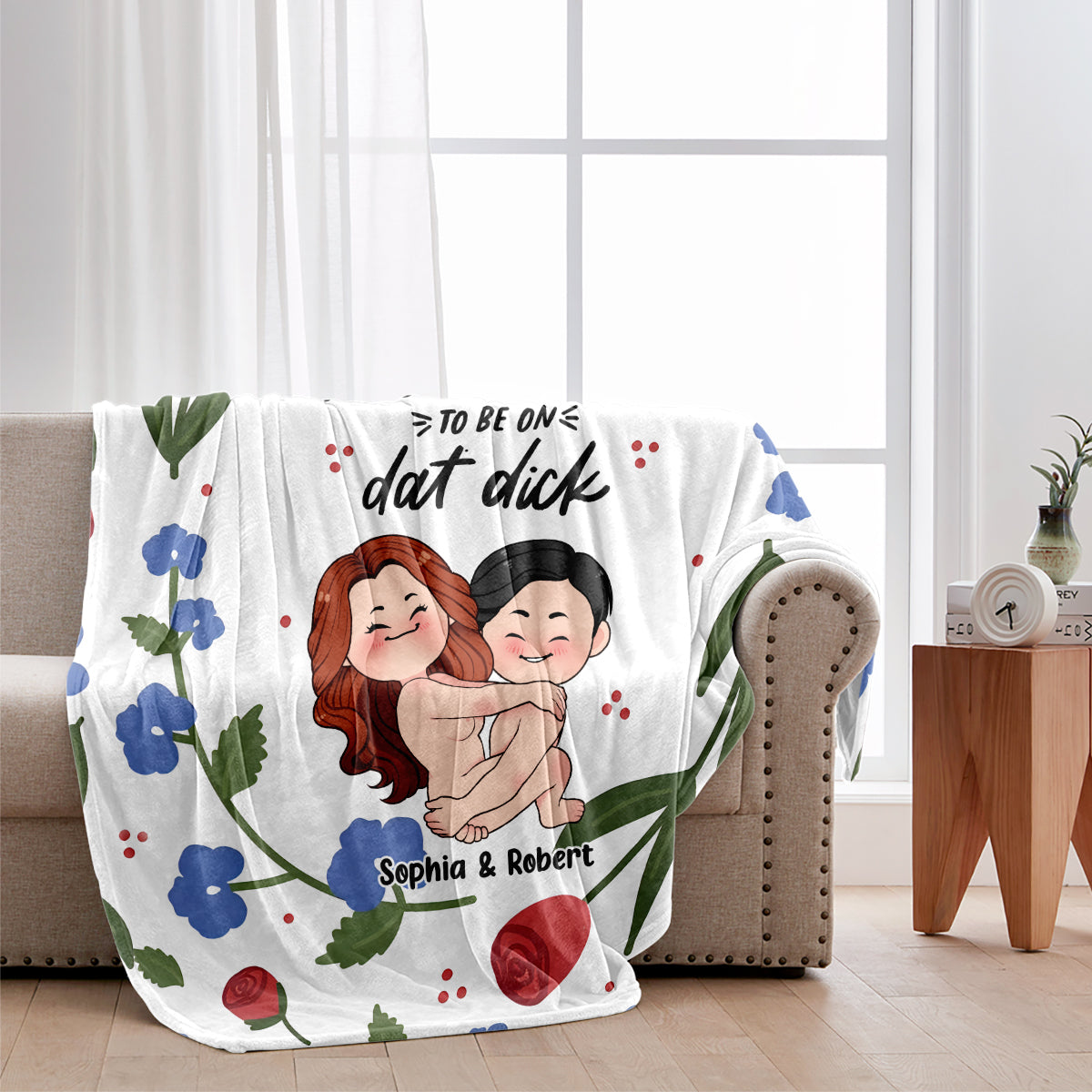 Rose Are Red Violet Are Sick - Personalized Couple Blanket
