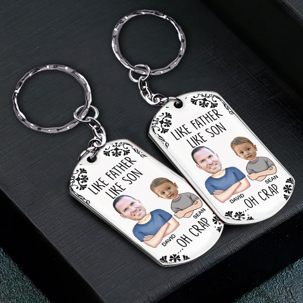 Like Father Like Daughter - Personalized Father Stainless Steel Keychain