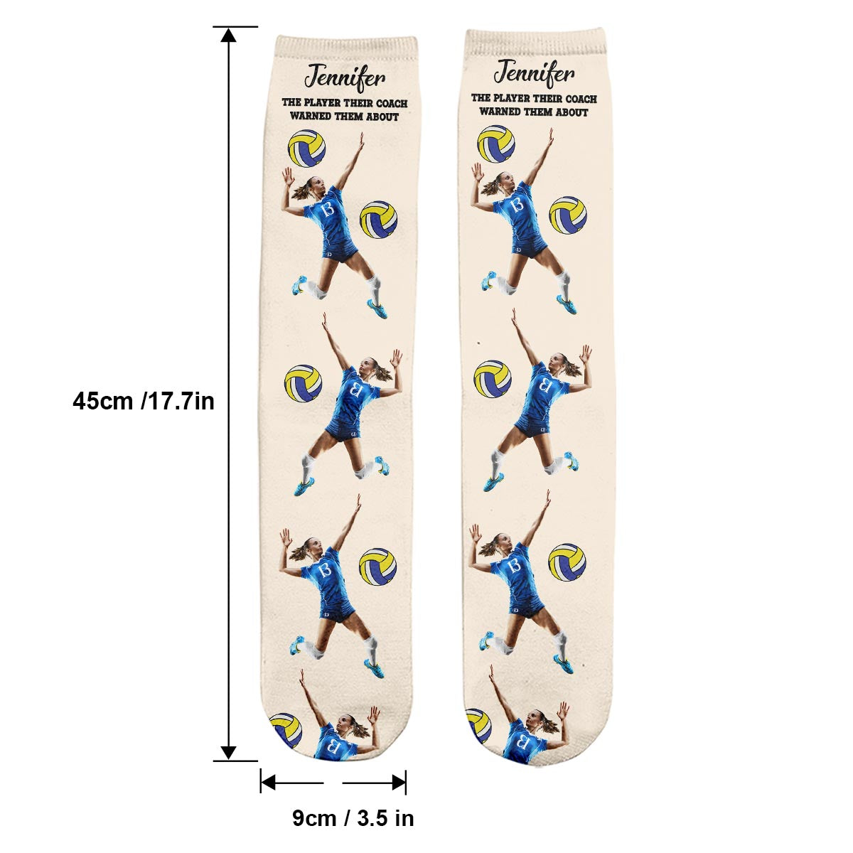 Their Coach Warned - Personalized Volleyball Socks