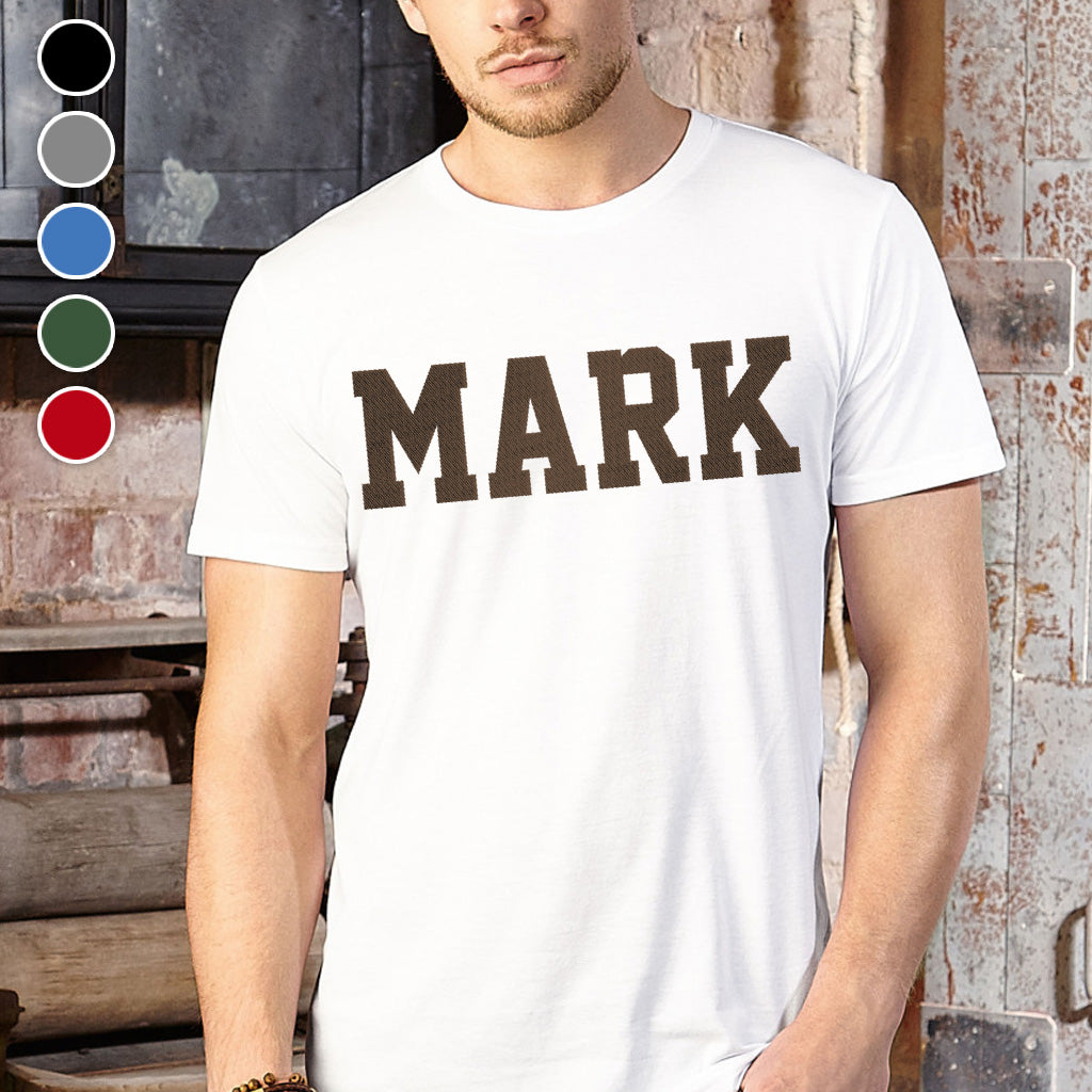 Custom Name - Personalized Uncle Embroidered T-shirt