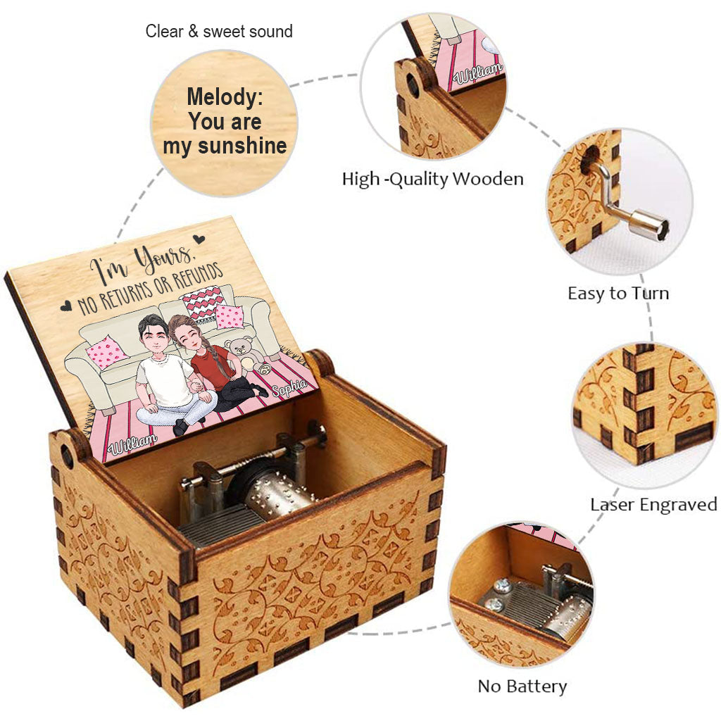 And So Together They Built A Life They Loved - Couple gift for husband, wife, boyfriend, girlfriend - Personalized Hand Crank Music Box