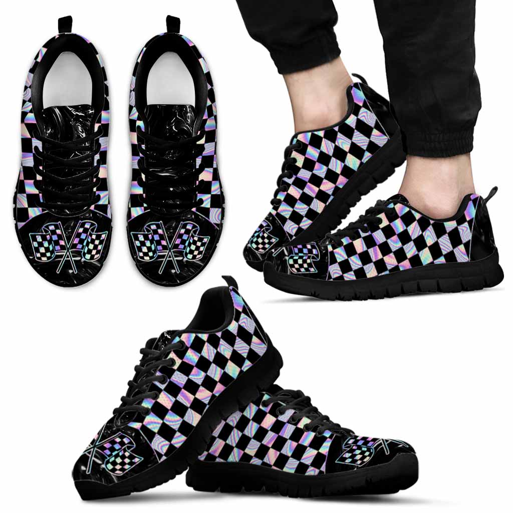 Racing Checkered Hologram Sneakers
