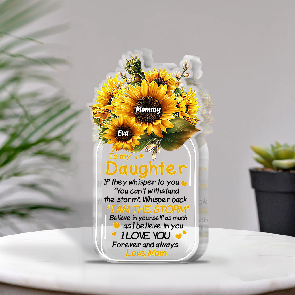 To My Daughter - Personalized Mother's Day Mother Custom Shaped Acrylic Plaque