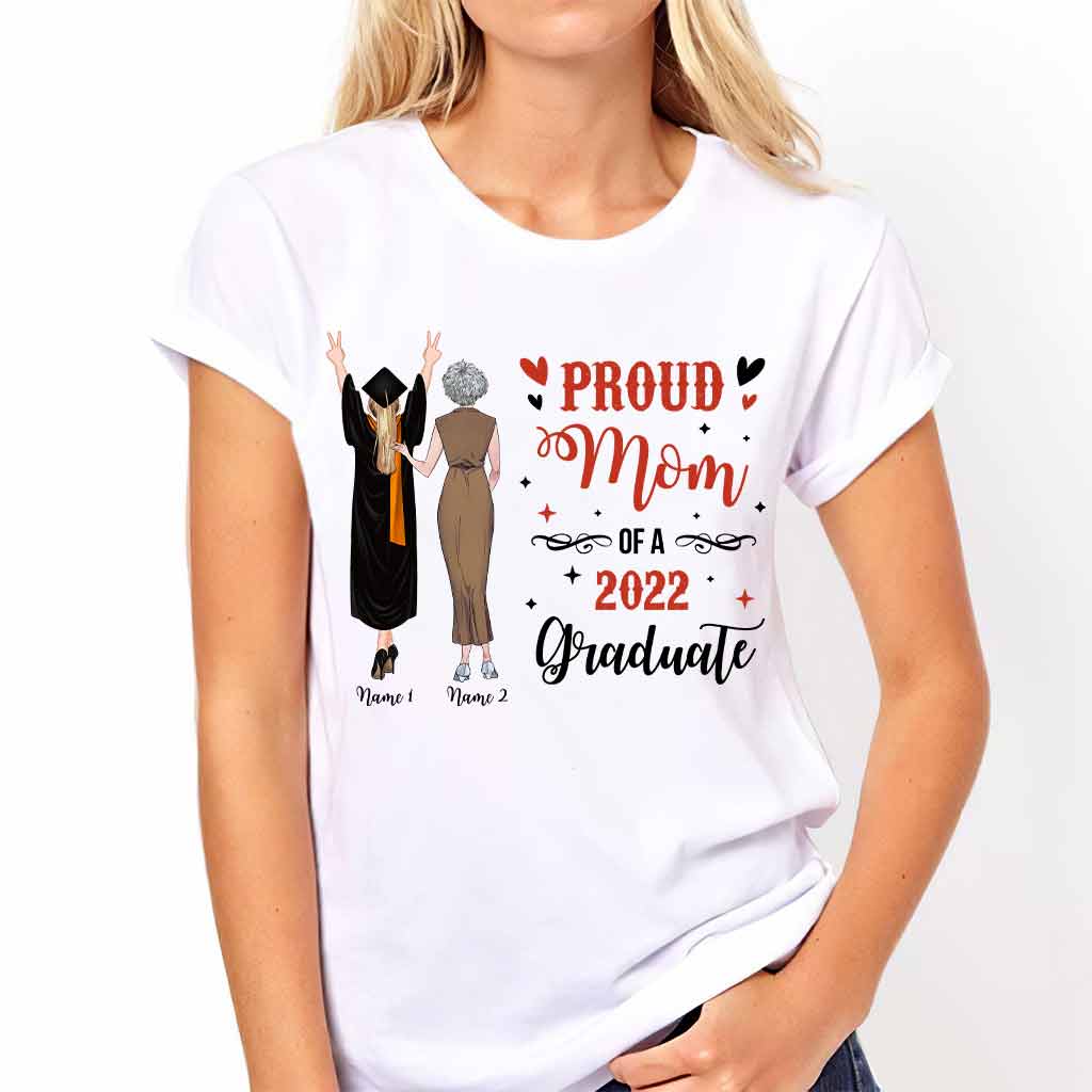 Proud Mom - Personalized Mother's Day Graduation T-shirt and Hoodie
