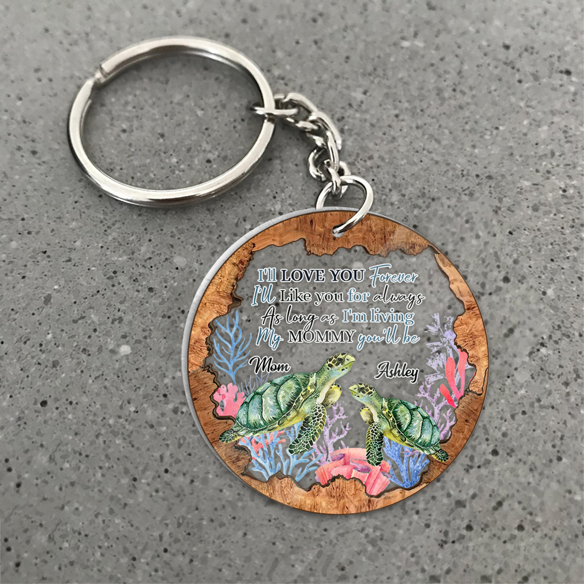 My Mommy You'll Be - Personalized Mother's Day Mother Keychain (Printed On Both Sides)