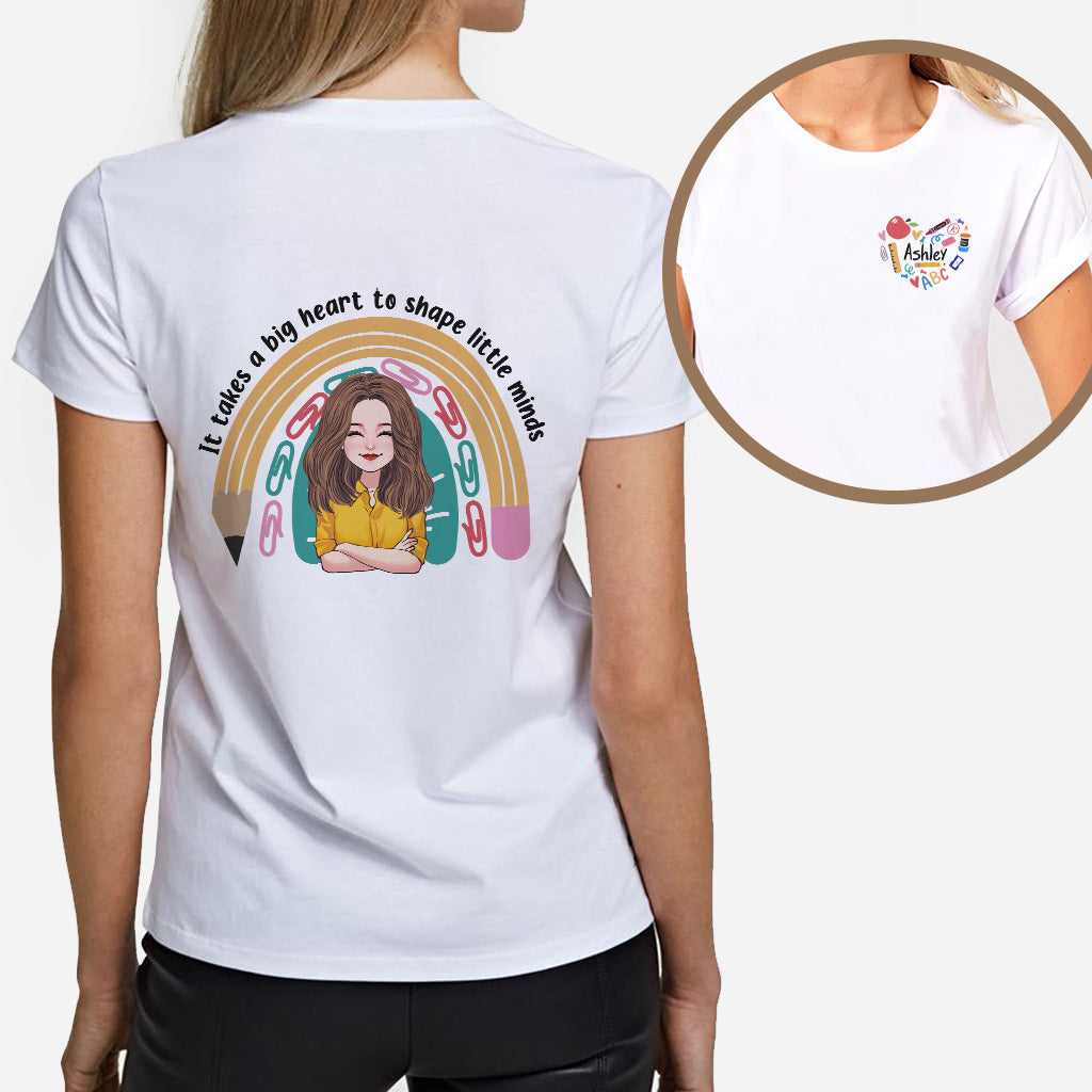 Teacher Heart - Personalized Teacher All Over T-shirt and Hoodie