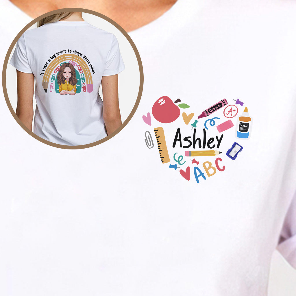 Teacher Heart - Personalized Teacher All Over T-shirt and Hoodie