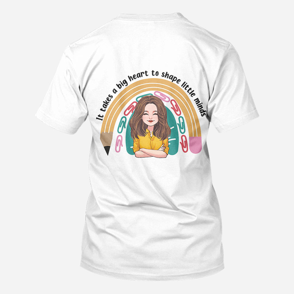 Teacher Heart - Personalized Teacher All Over T-shirt and Hoodie