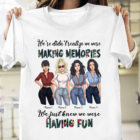 Besties Having Fun Making Memories - Personalized T-shirt and Hoodie