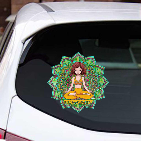 Namaste - Personalized Yoga Decal Die Cut