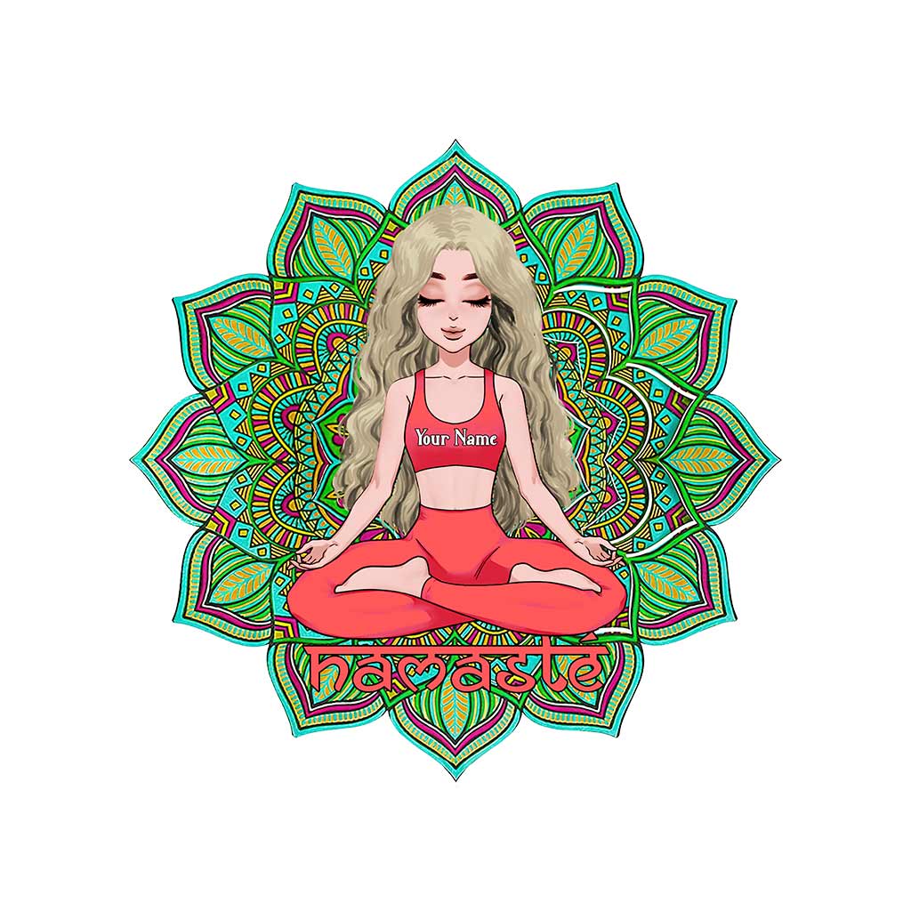 Namaste - Personalized Yoga Shaped Doormat