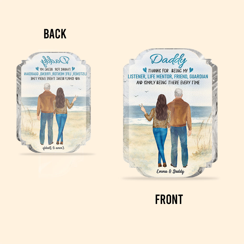 Father And Daughter - Personalized Father Custom Shaped Acrylic Plaque