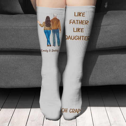 Like Father Like Daughter - Personalized Father Socks