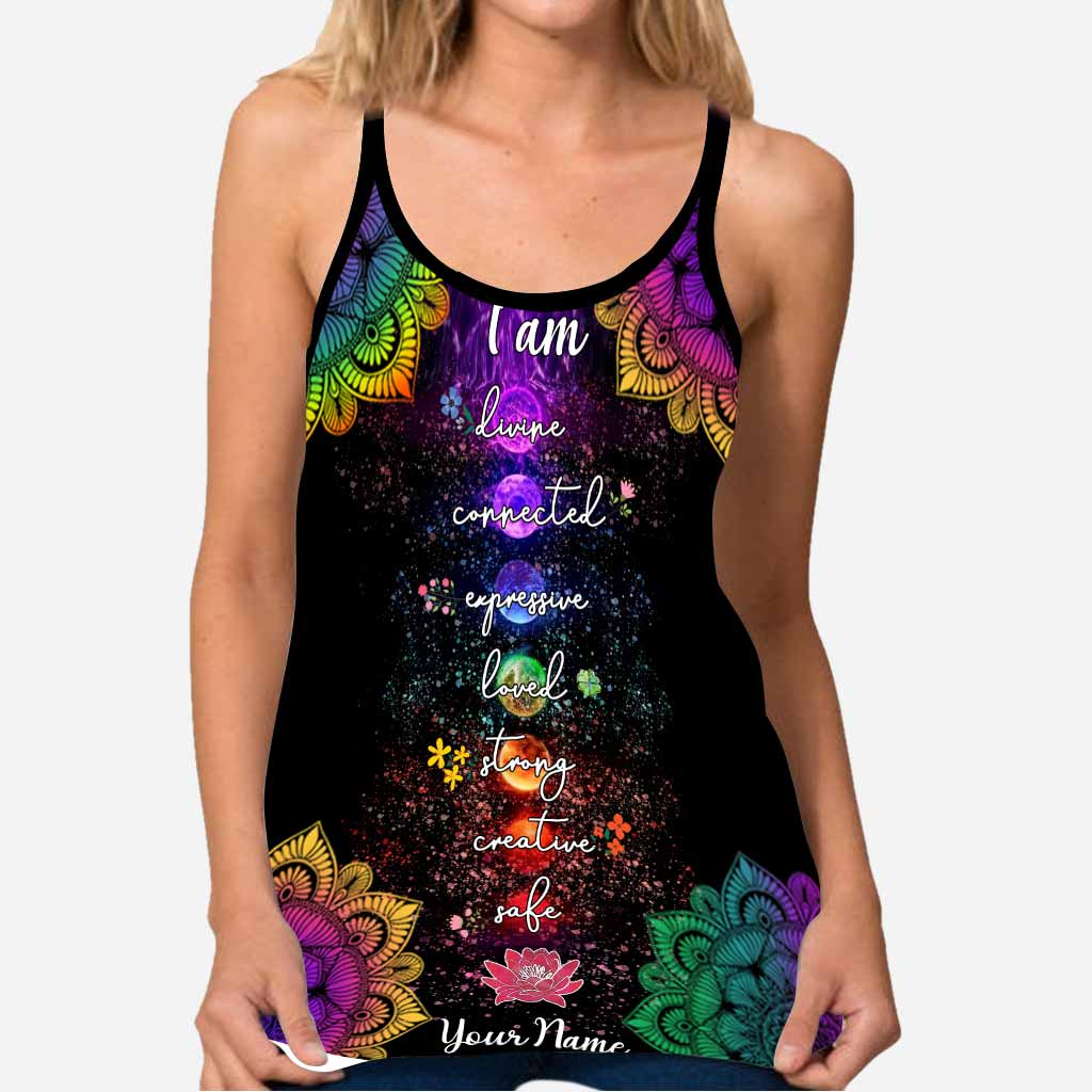 I Am - Personalized Yoga Cross Tank Top