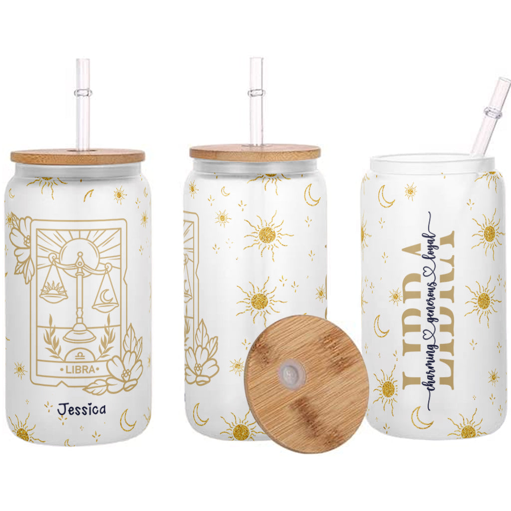 Galaxy Zodiac - Personalized Horoscope Can Glass