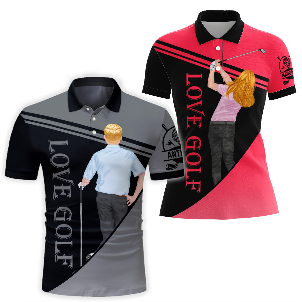 Love Golf - Personalized Golf Polo Shirt