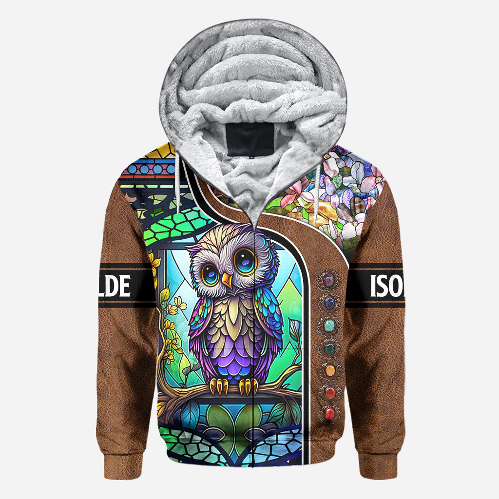 Cute Owl Stained Glass - Personalized Owl All Over Shirt